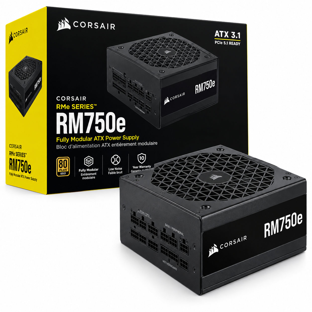 Corsair RM750e 750W 80 Plus Gold Power Supply - hover