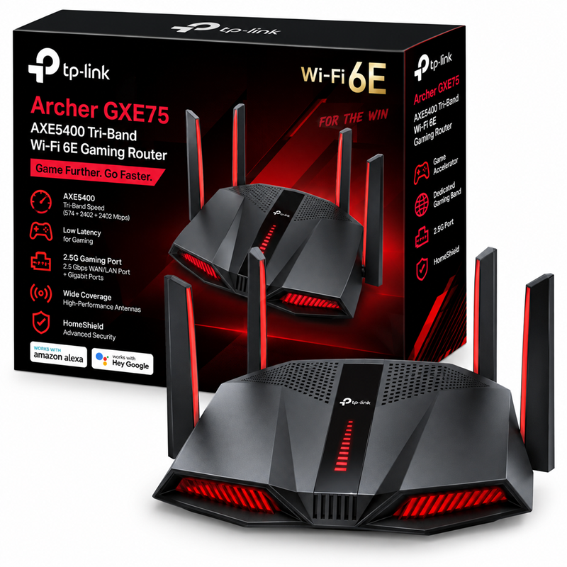 TP-Link Archer GXE75 AXE5400 Tri-Band Wi-Fi 6E Gaming Router