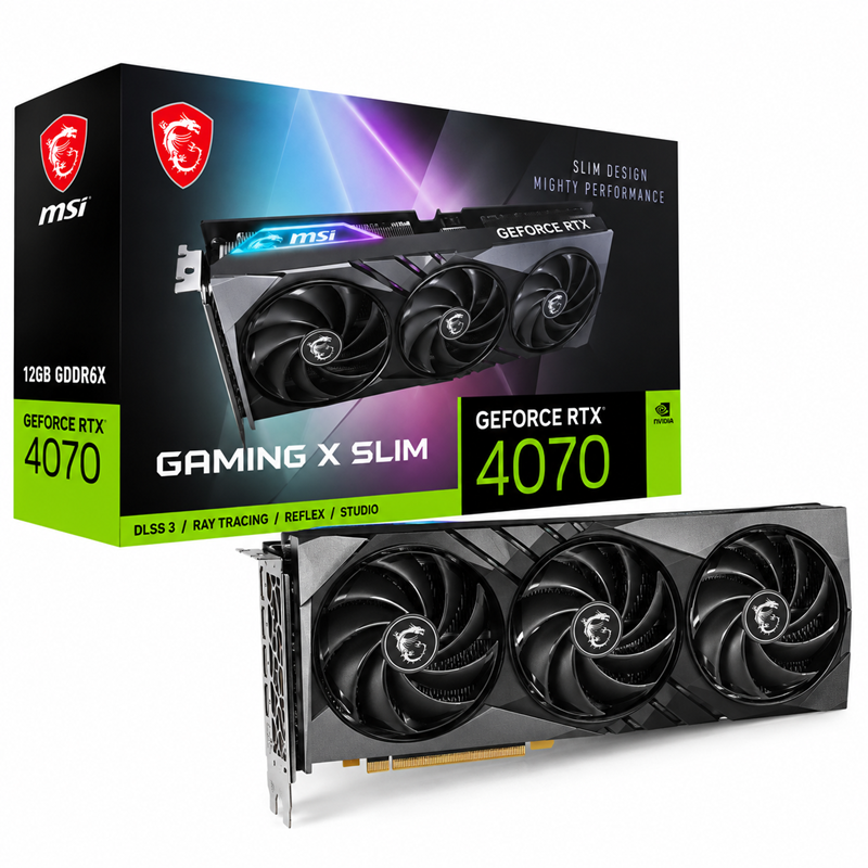 MSI GeForce RTX 4070 Gaming X Slim 12GB GPU