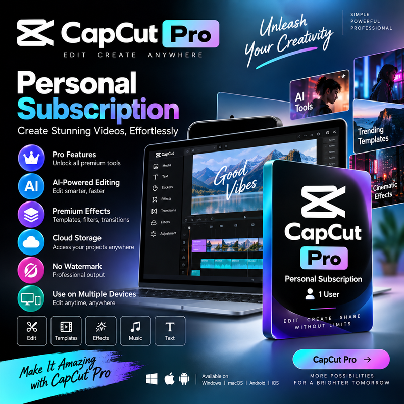 CapCut Pro Personal Subscription