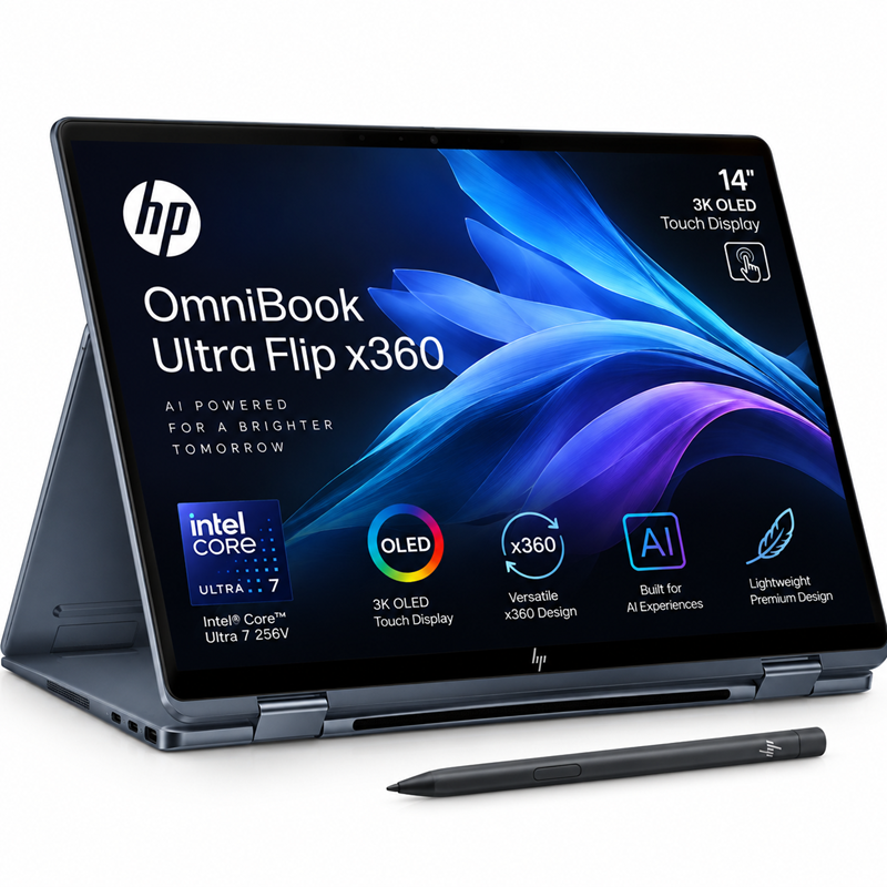 HP OmniBook Ultra Flip x360 14-fh0104TU Core Ultra 7 256V 14" 3K OLED Touch Laptop