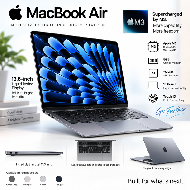 Apple MacBook Air M3 13.6-Inch (8GB/256GB) - hover
