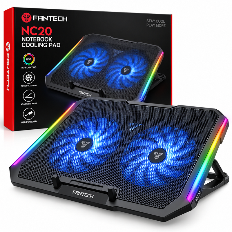 FANTECH NC20 RGB NOTEBOOK LAPTOP COOLING PAD image 2