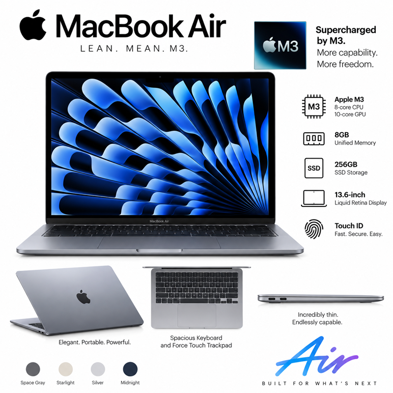 Apple MacBook Air M3 13.6-Inch (8GB/256GB)