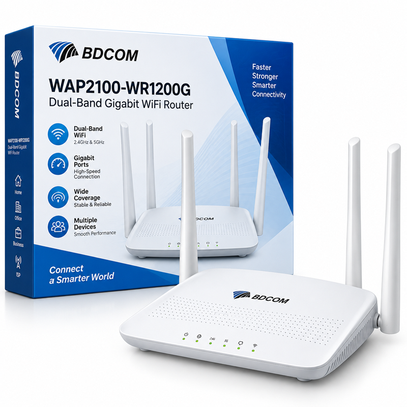 BDCOM WAP2100-WR1200G Dual-Band Gigabit WiFi Router