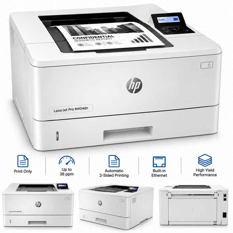 HP Pro M404dn Single Function Mono Laser Printer #W1A53A (Regional)