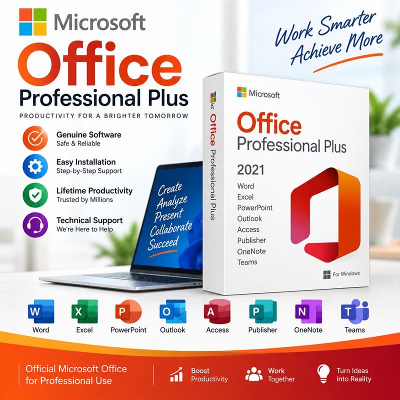 Microsoft Office 2021 pro plus | Lifetime key and Software for Windows | Email Delivery