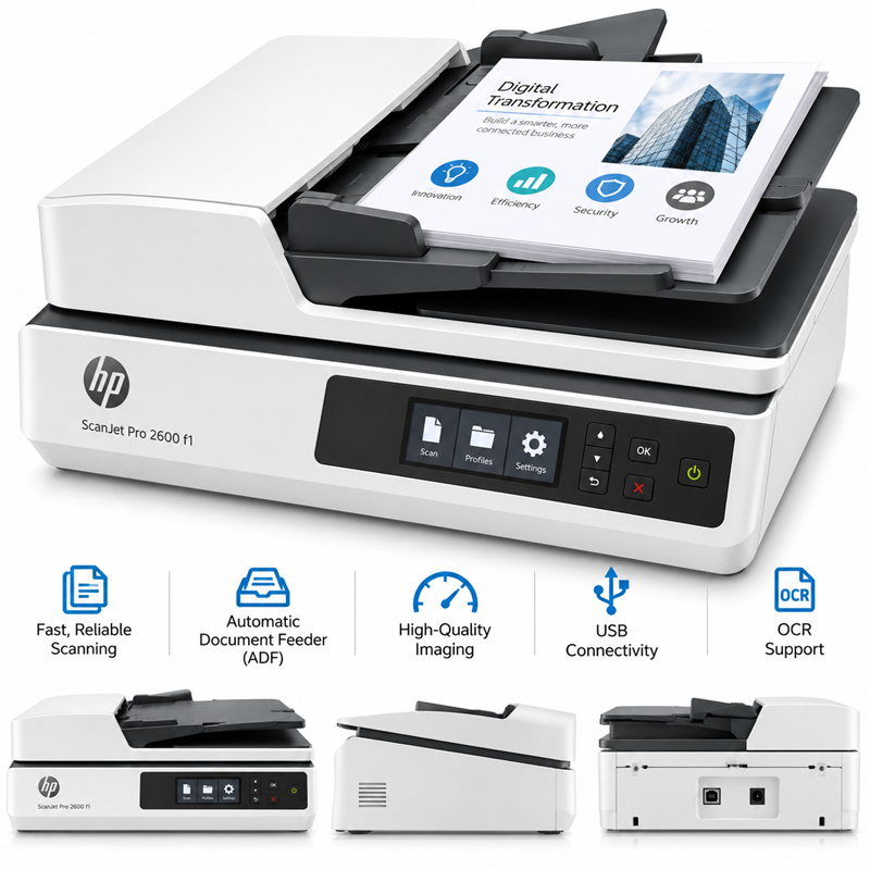 HP ScanJet Pro 2600 F1 Scanner with ADF