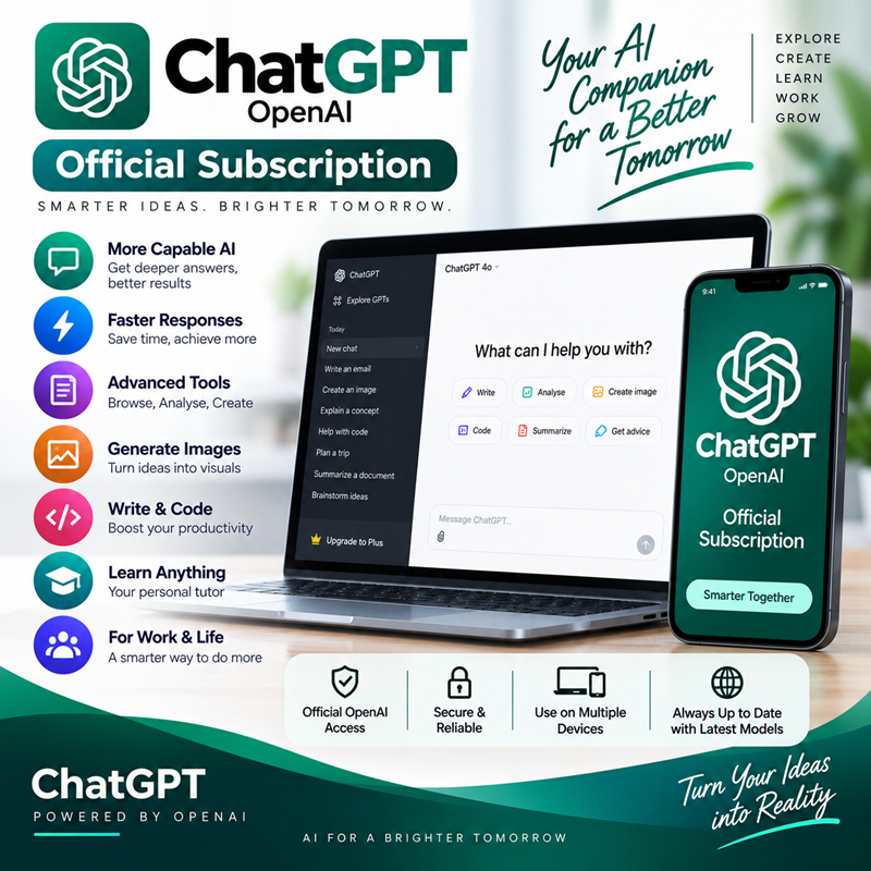 ChatGPT – Open AI Official Subscription